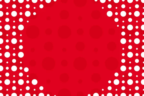 Flat Design Red Polka Dot Background Vector Illustration — Stockvektor