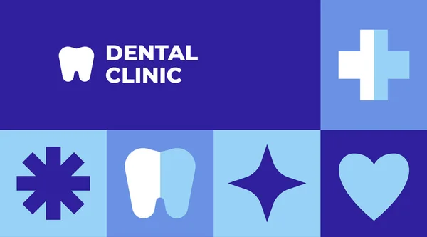 Dental Clinic Business Card Template Design Vector Illustration — Archivo Imágenes Vectoriales