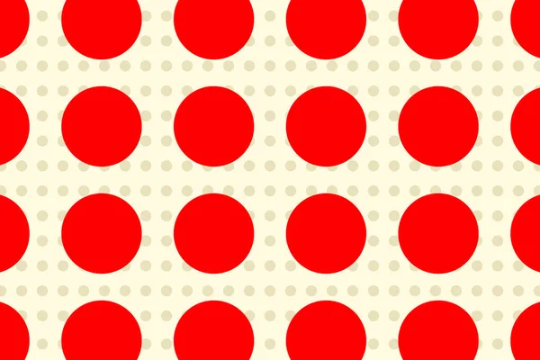 Flat Design Red Polka Dot Background Vector Illustration — Stockvektor