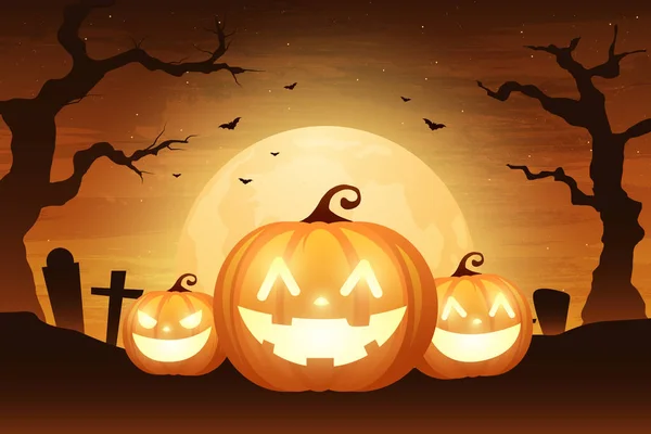 Gradient Halloween Bakgrund Vektor Illustration — Stock vektor
