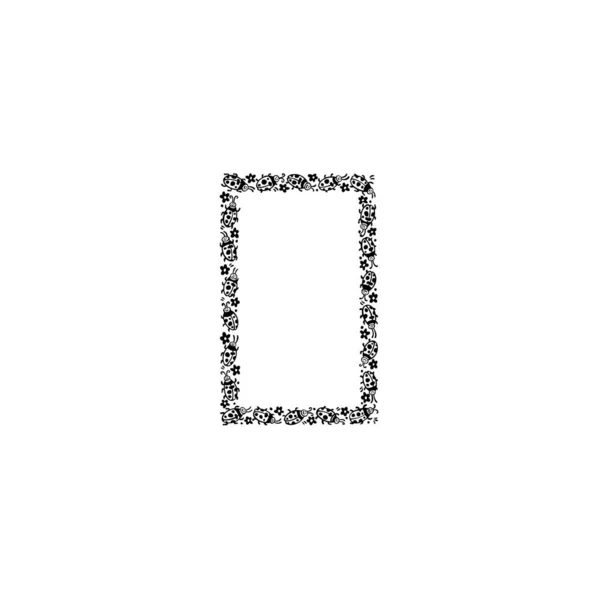 Рамки Ладибугов Изолированы Белом Фоне Векторная Иллюстрация Плоском Стиле — стоковый вектор