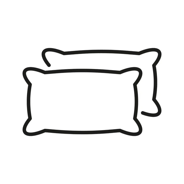 Travesseiro Para Ícone Linha Sono Confortável Home Têxtil Para Confortável — Vetor de Stock