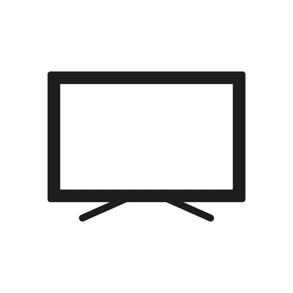 Smart Home Equipment Pictograma Glifo Pantalla Led Televisión Set Con — Vector de stock