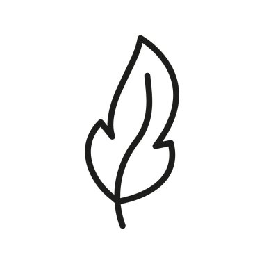 Tüy Hattı Simgesi. Yumuşak Kuş Quill Doğrusal Piktogram. Hafif Plume Taslak Sembolü. Kaligrafi Sembolü için Mürekkep Kalemi. Yumuşak Hafif Ağırlık. Düzenlenebilir Vuruş. İzole Vektör İllüstrasyonu.