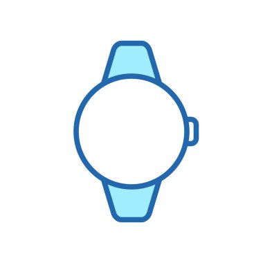 Akıllı Çizgi Simgesi. Round Electronic Smartwatch ve Screen Color Pictogram. Kablosuz Teknoloji Dış Hatlar Sembolü ile izleyin. Kol saati cihazı. Düzenlenebilir Vuruş. İzole Vektör İllüstrasyonu.