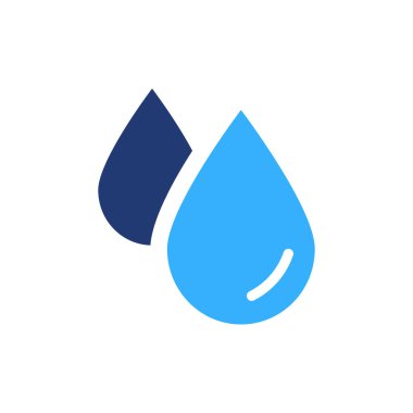 Water Drops Silhouette Color Icon. Droplet of Water Colorful Pictogram. Vector Isolated Illustration.