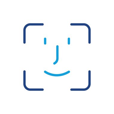 Yüz tanımlama satırı simgesini tara. Yüz Tanıma Çizgisel Piktogram. Biyometrik Tanımlama Teknolojisi Özet Sembolü. Smartphone Sembolü 'nde doğrulama. Düzenlenebilir Vuruş. İzole Vektör İllüstrasyonu.