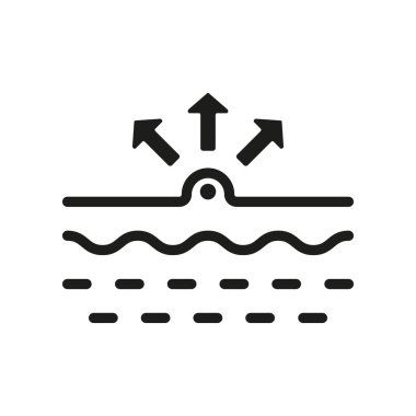Pimple and Inflammation Sebum Silhouette Icon. Skin Acne, Blackhead, Comedo Glyph Pictogram. Deep Pustule Skin Problem Icon. Isolated Vector Illustration.