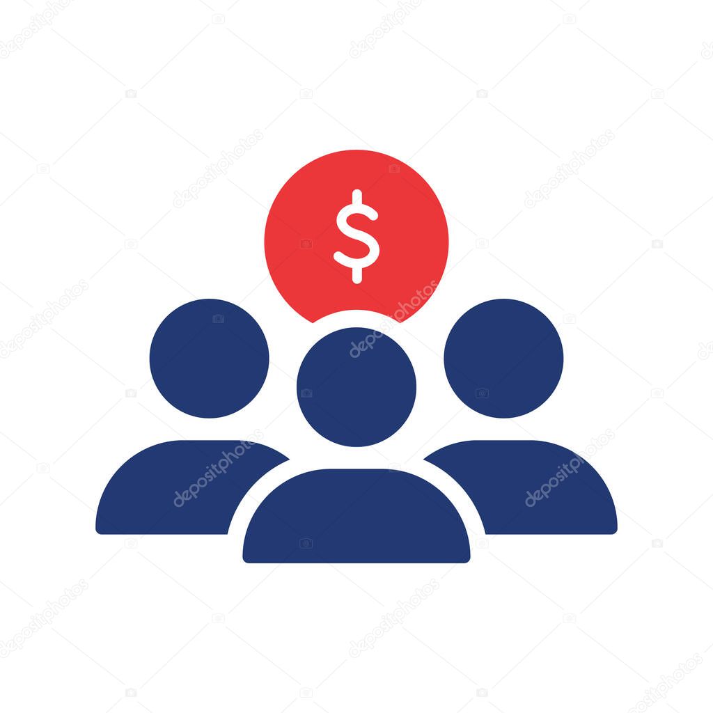 Fund of Donation Silhouette Icon. Charity and Donation Concept. Organization and Community Charitable Foundation. Financial Help for People Pictogram. Vector illustration.