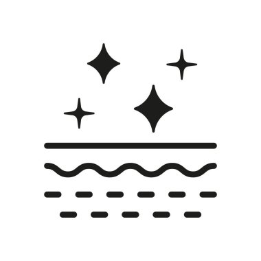 Beauty and Clean Face Skin Silhouette Icon. Healthy, Fresh Skin Glyph Pictogram. Facial Skincare, Hygiene Icon. Isolated Vector Illustration.