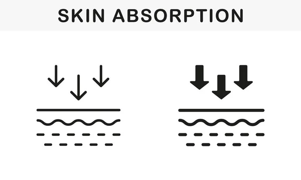 실루엣 아이콘 레이를 그램으로 2011 Arrows Skin Nutrition Concept Symbol — 스톡 벡터