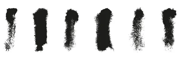 Grunge Festék Fekete Vonal Ecsetvonás Ecset Textúra Brush Stroke Absztrakt — Stock Vector