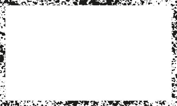 Рамка Грубой Текстурой Граница Чёрного Гранжа Прямоугольником Рамка Гранжи Эджем — стоковый вектор