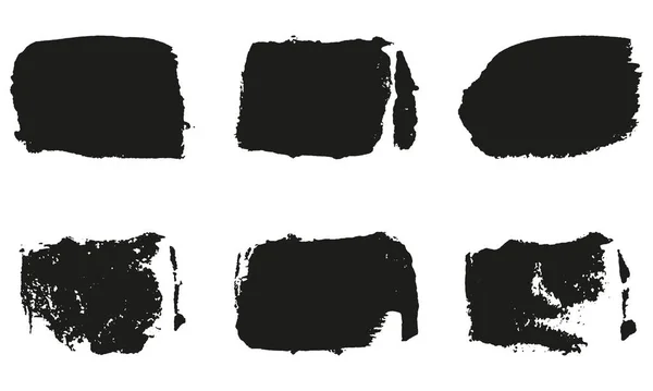Глиняная Кисть Черный Шаблонный Фон Кисть Чернилами Квадрате Абстрактный Графический — стоковый вектор