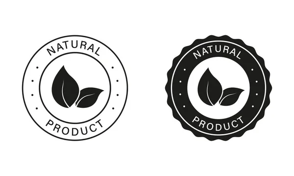 Bio Etiketten Set Vorhanden Natürliche Und Ökologische Produkt Vegane Lebensmittel — Stockvektor