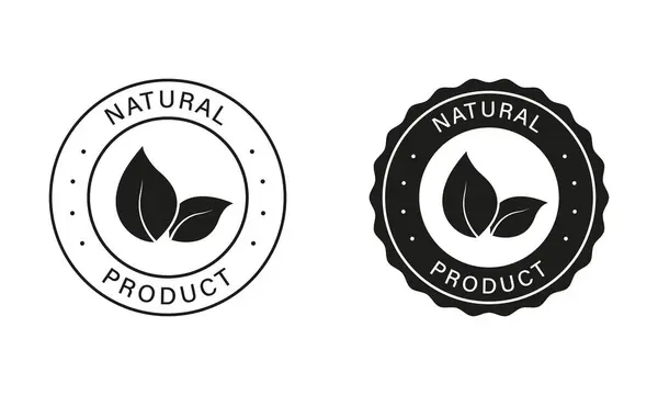 Set Etichette Alimenti Biologici Adesivo Alimentare Vegano Prodotto Naturale Ecologia Vettoriale Stock