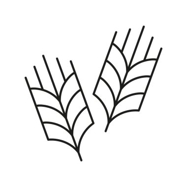 Buğday İzleme Hattı Simgesi. Vegan Diyet ve Sağlıklı Yemek Seçenekleri. Organik Beslenme ve Sağlıklı Yaşam. Doğal Besleyici Gıda Seçimleri. İzole Vektör İllüstrasyonu.