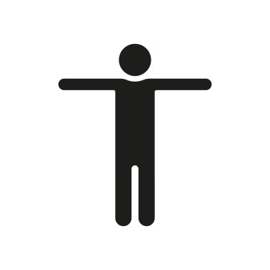 İnsan Vücut Silüeti Simgesi. Sağlık, Sağlık, Sağlık ve Anatomik Çalışmalar ve Eğitimsel Amaçlar İçin Tıbbi Sınavlar. İzole Vektör İllüstrasyonu.