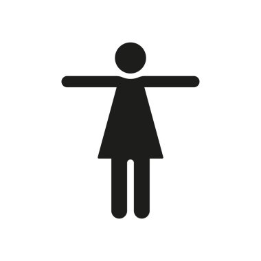 Kadın Vücut Silüeti Simgesi. Sağlık ve Sağlık Faaliyetleri, Tıbbi Muayeneler ve Anatomik Çalışmalar. Eğitim ve Sağlık Hizmetleri Tasarımı. İzole Vektör İllüstrasyonu.