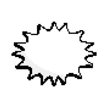 Diyalog Kutusu Piksel Simgesi. Metin için Piksel Sohbet Baloncuğu. Boş Pixelated Boş Diyalog. 8 Bit Retro Style. Retro Piksel Sanat Patlaması Simgesi. İzole Vektör İllüstrasyonu.