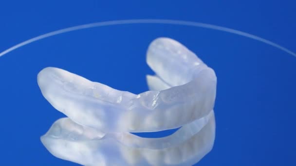 Dental Mouthguard Splint Treatment Dysfunction Temporomandibular Joints Bruxism Malocclusion Relax — Vídeo de Stock