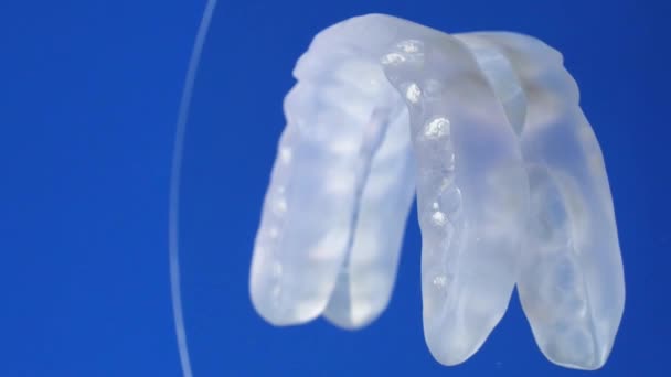 Dental Mouthguard Splint Treatment Dysfunction Temporomandibular Joints Bruxism Malocclusion Relax — Vídeo de Stock