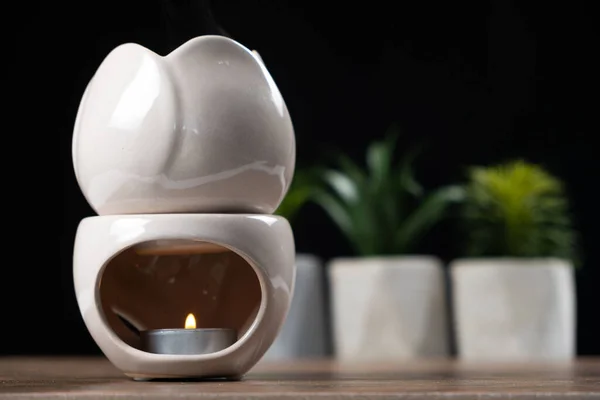Oil burner aroma lamp, aromatic lamp with essential oils, aromatherapy and relax
