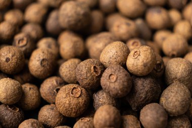 Karabiber ve acı baharatların makro fotoğrafları..