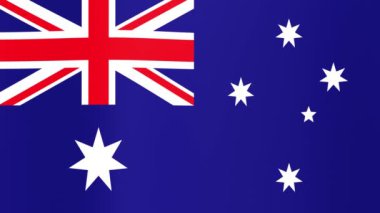 Avustralya bayrağı sallıyor. Kusursuz döngü canlandırması.