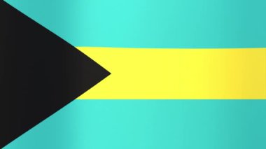 Bahamalar bayrağı. Kusursuz döngü canlandırması.