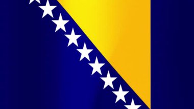 Bosna ve Dukedom bayrağı. Kusursuz döngü 3d canlandırması.