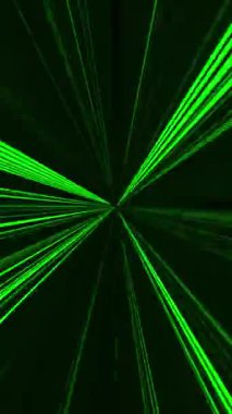 Neon Yeşil Siyah Soyut Arkaplan, Hareketli Çizgiler, Dikey Canlandırma.
