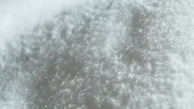 Beyaz İnce Yerli Kaya Tuzu Yavaş Hareketli Makro.