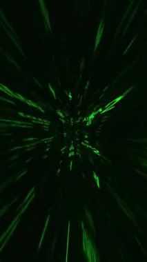 Matematik Bilimsel Soyut Yeşil Neon Dikey Arkaplan 3B Canlandırması