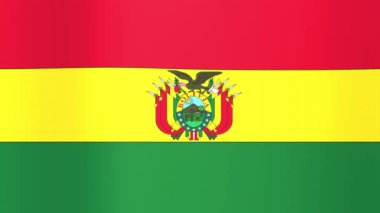 Bolivya bayrağı. Kusursuz döngü canlandırması.