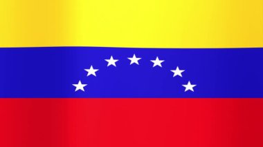 Venezuela bayrağı. Kusursuz döngü canlandırması.