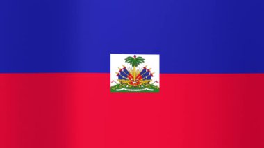 Haiti bayrağı. Kusursuz döngü canlandırması.