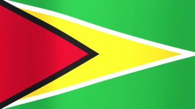 Guyana bayrağı. Kusursuz döngü canlandırması.