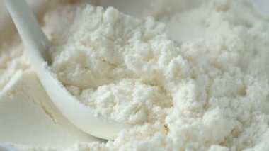 Hindistan cevizi unu Makro Yavaş Hareketi Kaşıkladı