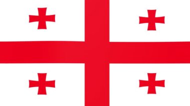 Georgia bayrağı. Kusursuz döngü canlandırması.
