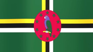 Dominica bayrağı. Kusursuz döngü canlandırması.