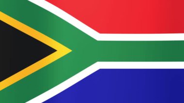 Güney Afrika bayrağı. Kusursuz döngü canlandırması.
