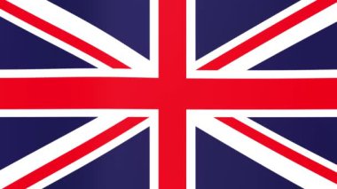 Büyük Britanya bayrağı. Kusursuz döngü canlandırması.