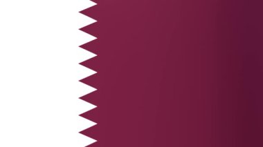 Katar bayrağı. Kusursuz döngü canlandırması.