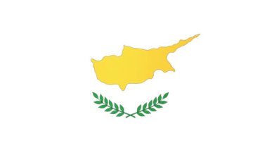 Kıbrıs bayrağı. Kusursuz döngü canlandırması.