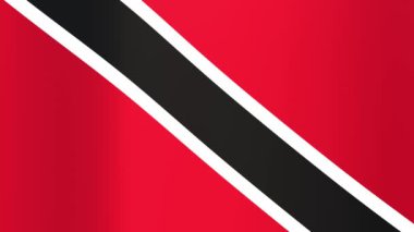 Trinidad ve Tobago Cumhuriyeti bayrağı. Kusursuz döngü canlandırması.