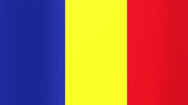 Romanya bayrağı. Kusursuz döngü canlandırması