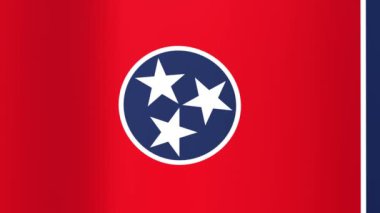 Tennessee Eyaleti Bayrağı, ABD. Kusursuz döngü canlandırması.
