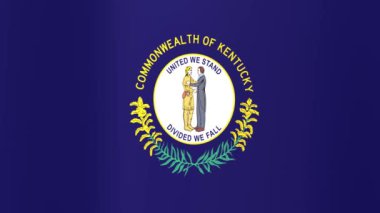 Kentucky Eyaleti Bayrağı, ABD. Kusursuz döngü canlandırması