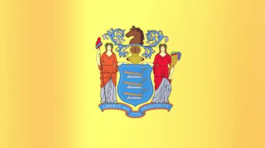 New Jersey Eyaleti bayrağı, ABD. Kusursuz döngü canlandırması
